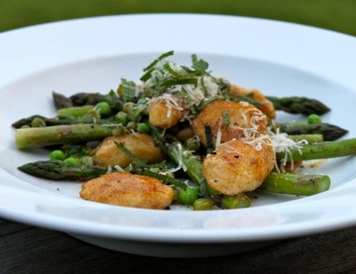 Ricotta Gnocchi with Asparagus Peas and Mint Image